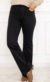 Folyrose LESLIE FIT zwart STRASS - STRAIGT FIT - WIDE LEG