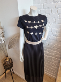 T-shirt hartjes zwart