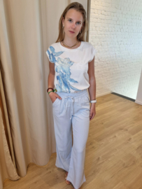 JDYSAY HW LINEN WIDE PANT WVN NOOS lichtblauw