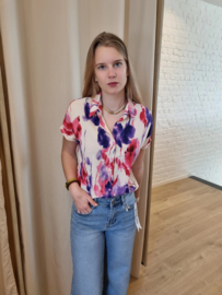 hemdje met kleurrijke print