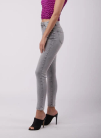 -Toxik hoge taille jeansgrijs H2598-5