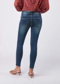 Toxik mediumhoge taille jogjeans donker denimblauw L21165-6