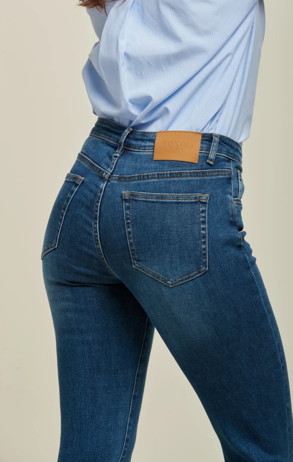 Toxik mom jeans bleached denim blue L20029-34