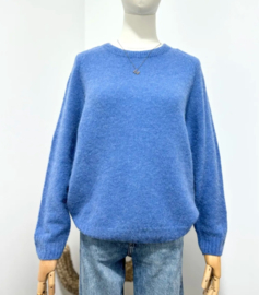 zachte trui alpacawol jeansblauw