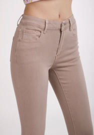 Toxik skinny hoge taille rose poudrée L1700-29