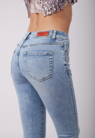 Toxik medium hoge taille bleached strass L21223