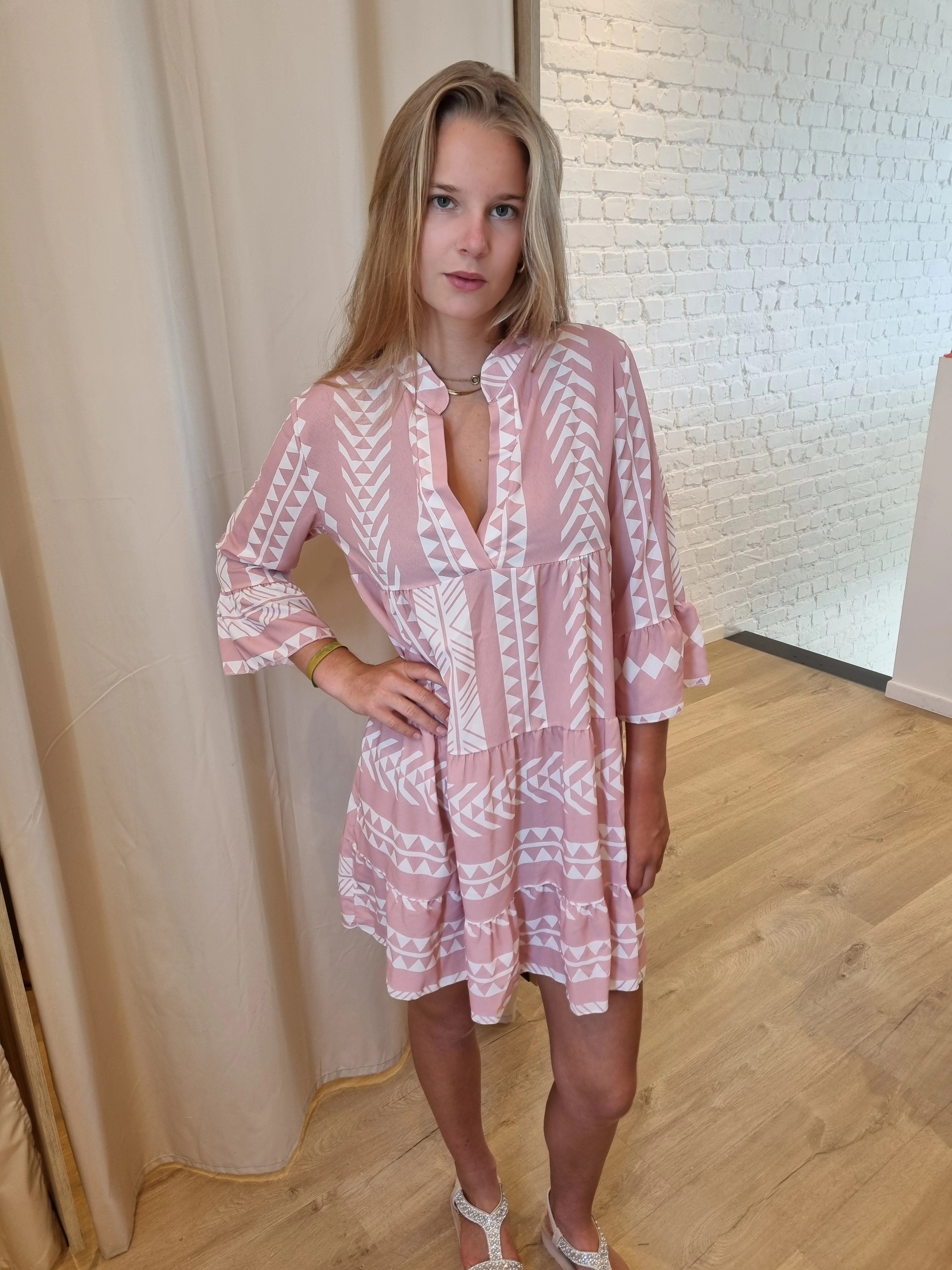 luchtige zomerjurk roze