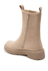 suede boot in lichte zandkleur