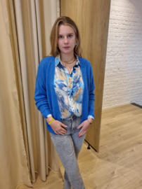 hemd met blauwe print