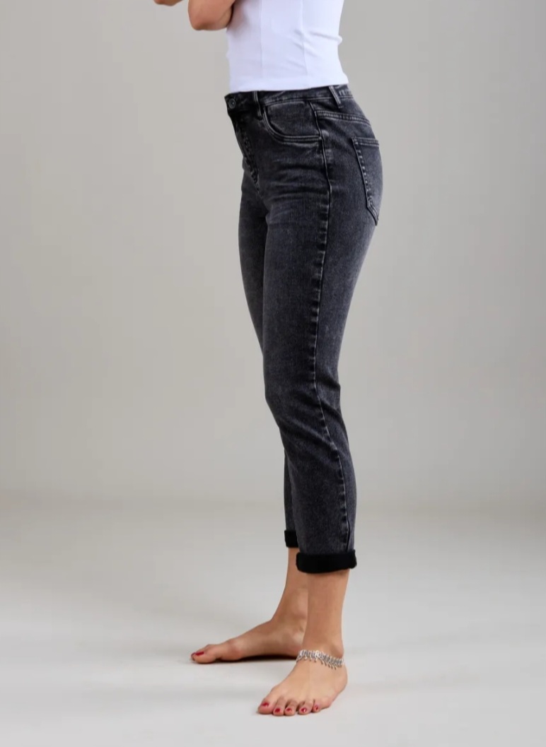 Toxik mom jeans dark grey L20029-37