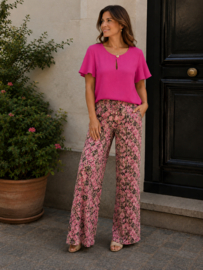 JDYDIVYA LIFE S/S BUTTON TOP WVN DIA rose violet