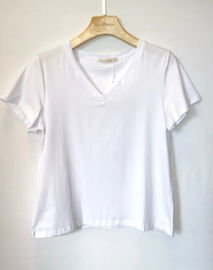 basic T-shirt pastelkleurtjes wit- roze - lichtblauw - lichtgeel