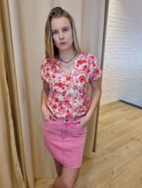 stretch jeansrok fuchsia KILKY