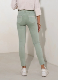 Onado slim jeans met detail kaki H2594