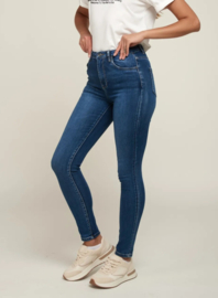 Toxik hoge taille donker jeansblauw L 185-J86