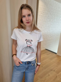 T-shirt popje roze