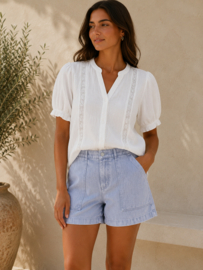 JDYTHEIS LIFE 2/4 LACE SHIRT WVN DIA wit