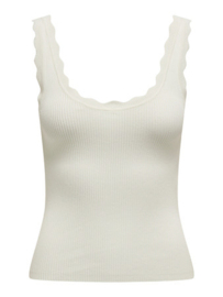 JDYNANNA S/L SCALLOP EDGE TOP KNT NOOS ecru