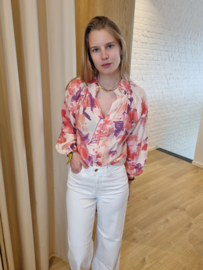 blouse met kleurrijke print