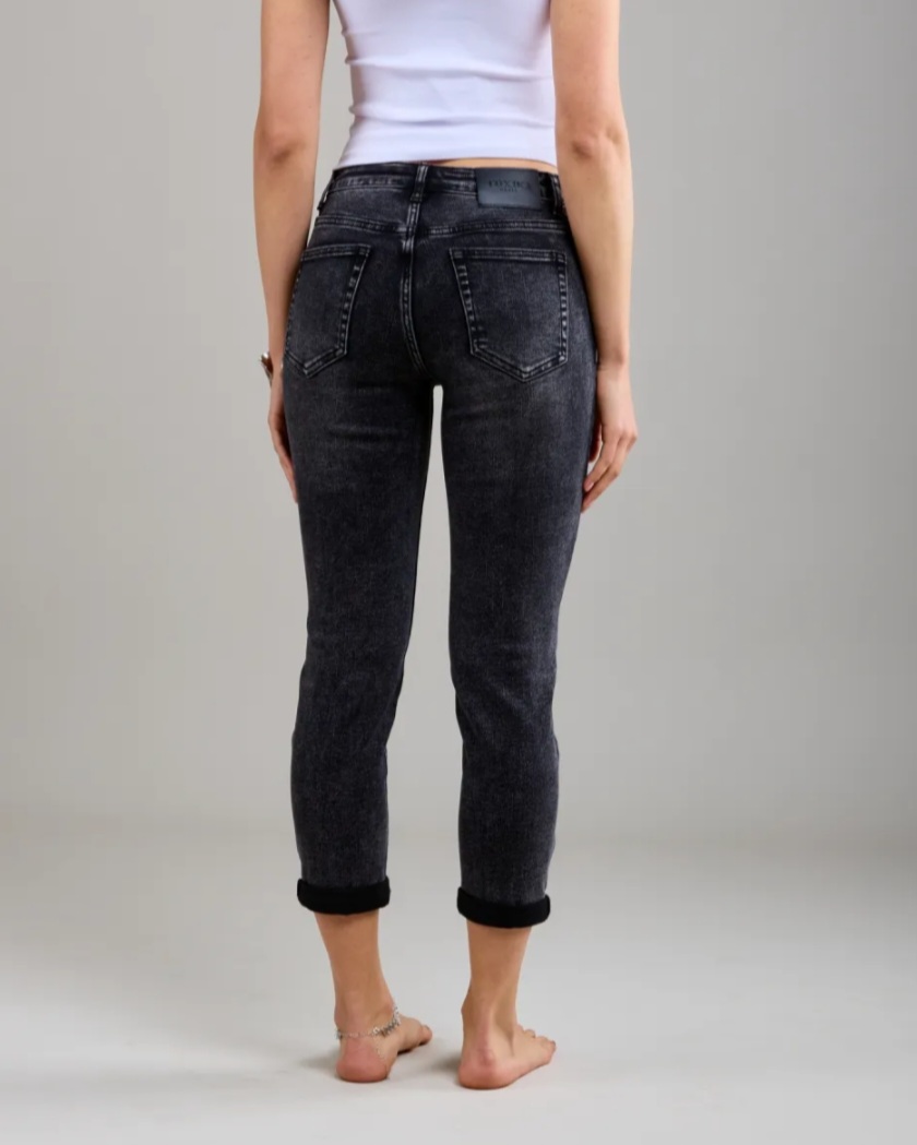 Toxik mom jeans dark grey L20029-37