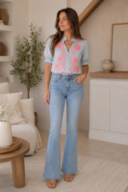 Middelhoge taille bootcut lichtblauw