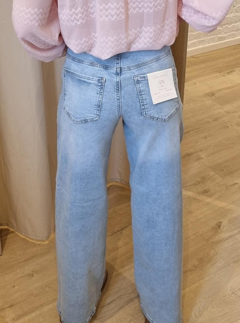 Hoge taille wide jeans JDY sunny light blue