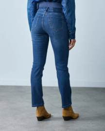 Toxik mediumhoge taille straight push up dark denim jeans H2726-2