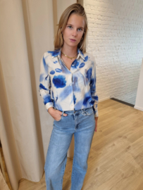 hemdje met blauwe print