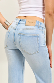 Toxik3 mid waist straight fit bleached blue L21579