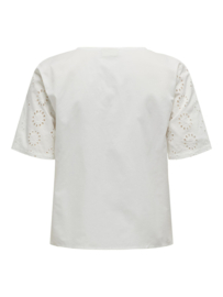 broderie T-shirt wit JDY