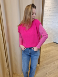 ruimer truitje zonder mouwen fuchsia