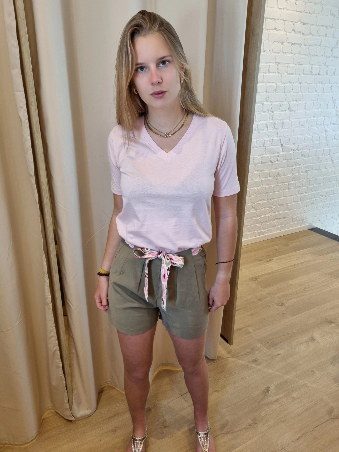 JDYTOMIKA BELT SHORTS WVN PNT kaki