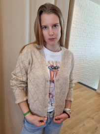 ajour cardigan JDY crème beige