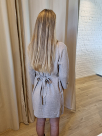 gebreide jurk beige