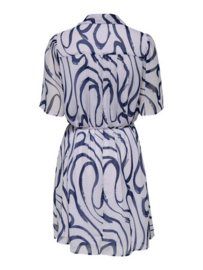 jurk met voile wit/lila JDYJENIFY