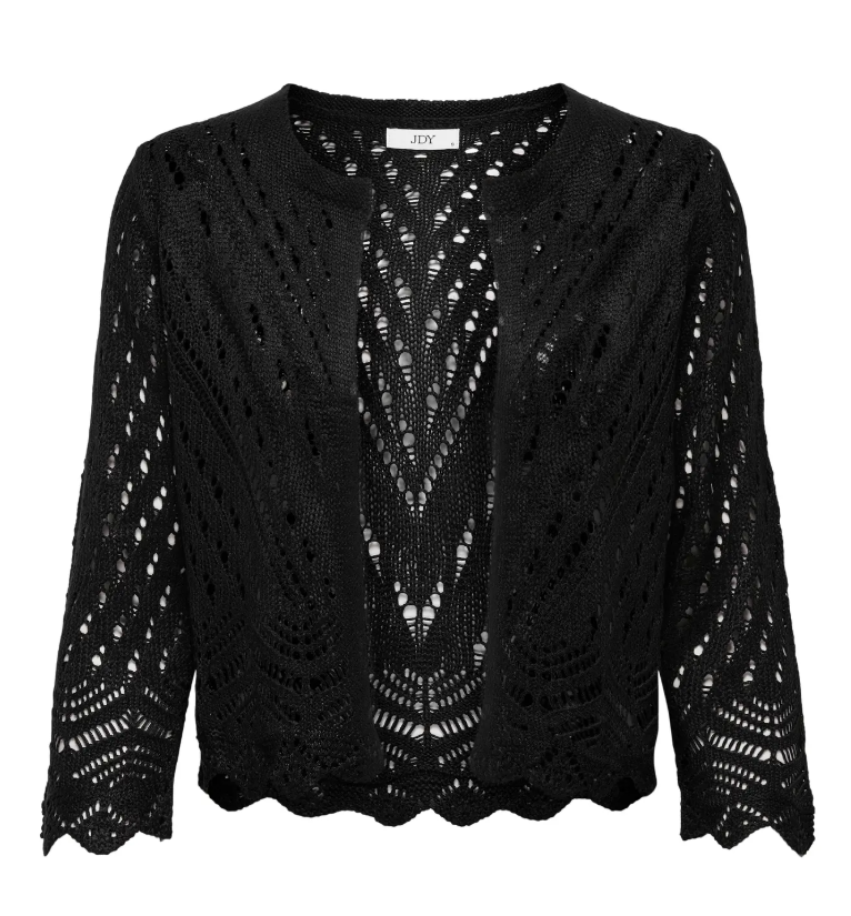 JDYSUN 3/4 CROPPED CARDIGAN KNT NOOS zwart