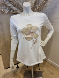 longsleeve bloem beige