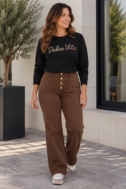 Zwarte longsleeve Dolce Vita – L/XL