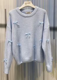 trui met strikjes blauw