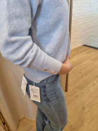 cardigan met hartjes lichtblauw