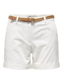 JDYCHICAGO CHINO SHORT met riem wit