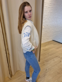 teddy vestje crème