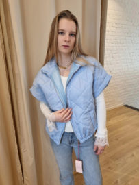 donsjasje korte mouw snoeproze - lichtroze - lichtblauw - beige - wit - munt - geel