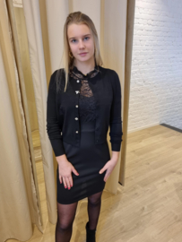 korte cardigan met feestelijke afwerking