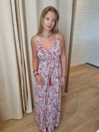 jurk roze print flosjes