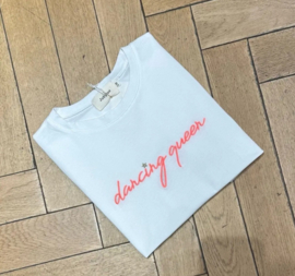 T-shirt dancing queen wit/koraal