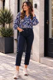 Toxik3 mom jeans  dark navy blue L20029-C35 💙