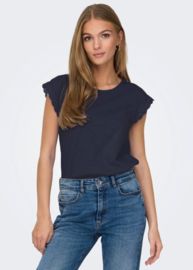 JDYSALVA LIFE S/L CROCHET TOP JRS NOOS donkerblauw