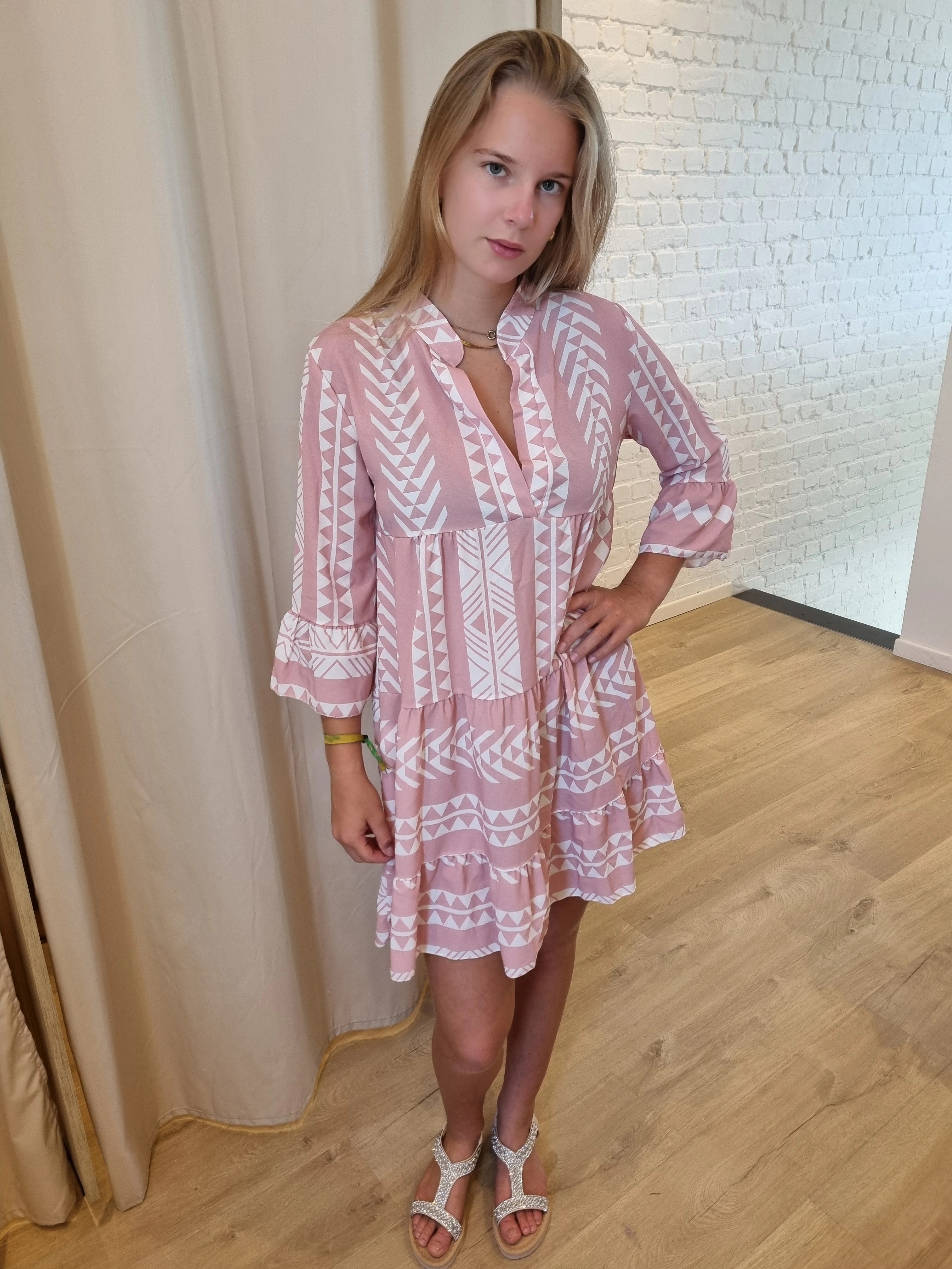 luchtige zomerjurk roze