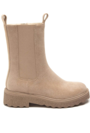 suede boot in lichte zandkleur